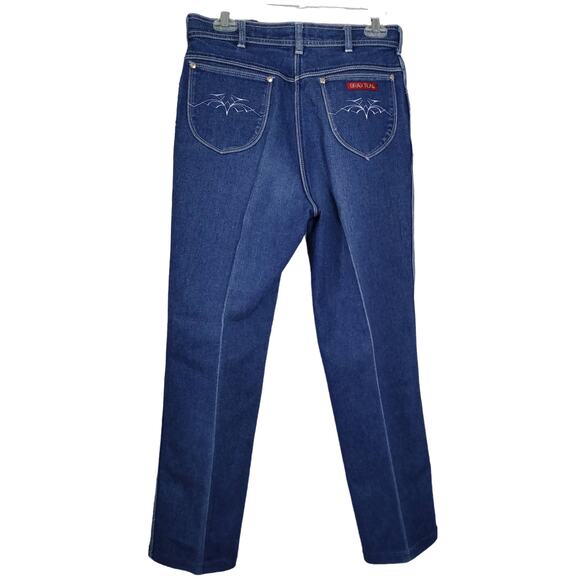Vintage Braxton 80s High Waist Jeans Blue Triple Stitch size 8 / 10 Retro - Picture 10 of 13